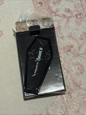 Black Coffin Shaped Incense Holder Trinket Dish - 'If You Got It Haunt It'